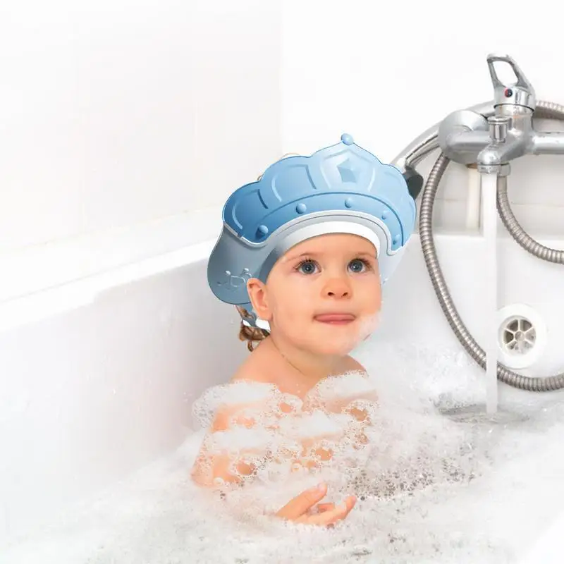 Shampoo Hat For Children Bath Head Cap Visor With Water Temperature Gauge And Shampoo Cup Shampoo Cap With Shampoo Brush Makes