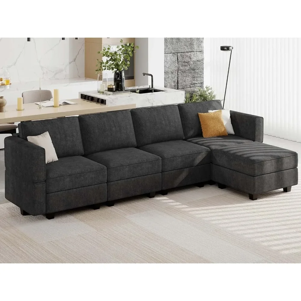 

L Shaped sectional sofa with Storage Seat ,Modular Couch Convertible Chaise,Living Room Sofas.