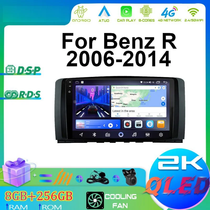 

For Mercedes Benz R 2006-2014 Car Intelligent Systems Android Car Player GPS WIFI Carplay 4G Car Radio Navigation Stereo