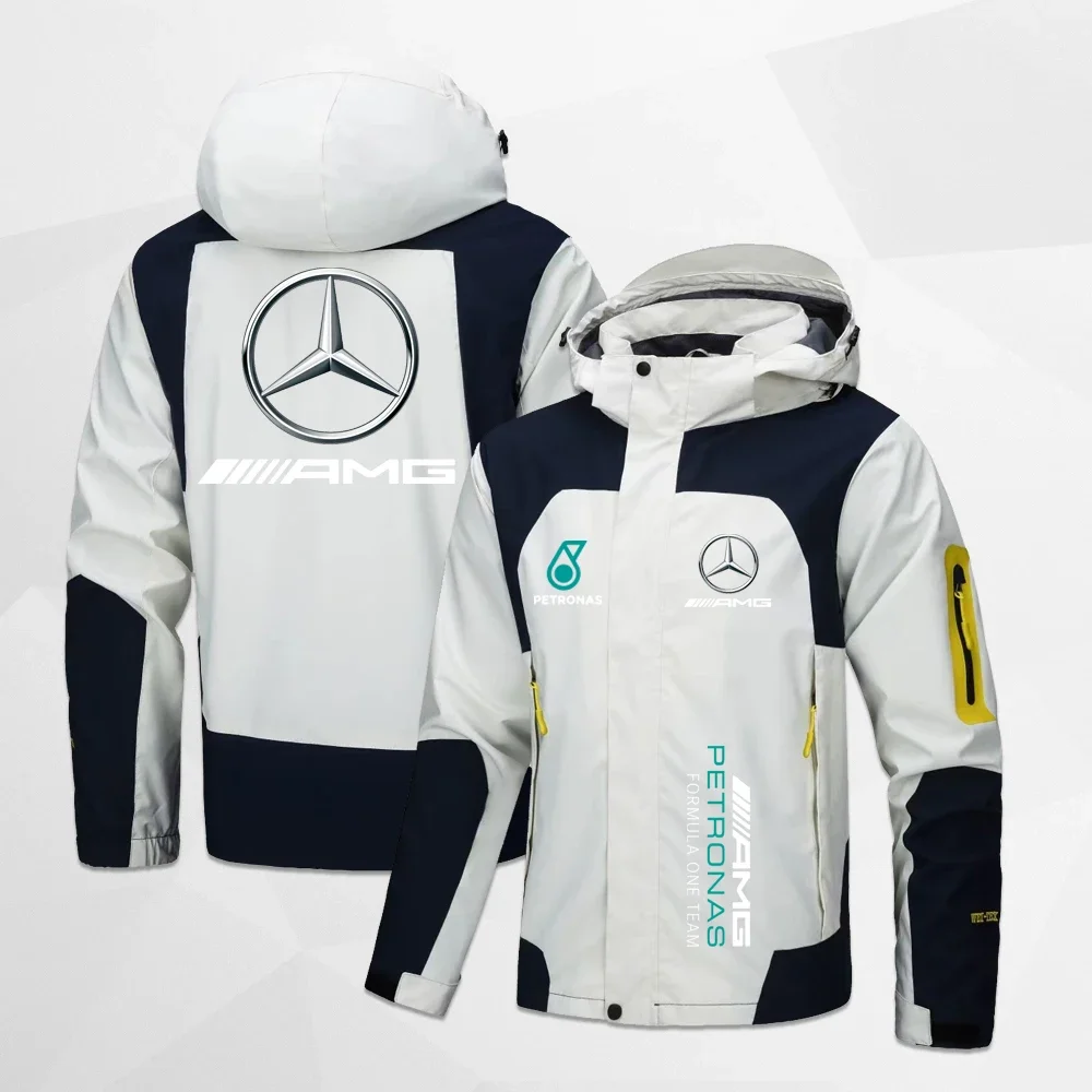 Chaquetas de Ciclismo de motocicleta Mercedes Benz para hombre y mujer, chubasqueros de Montañismo para deportes al aire libre, otoño e invierno,