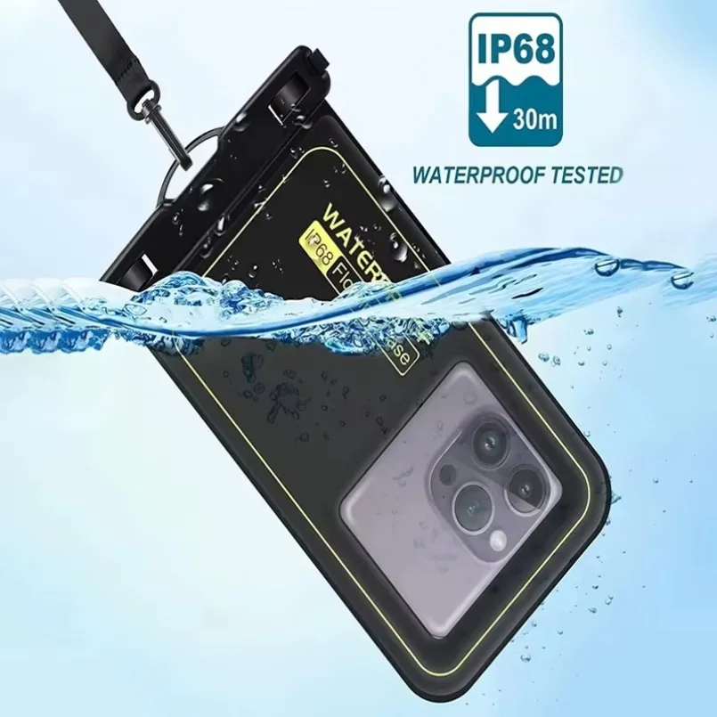 

Водонепроницаемая спортивная защитная сумка для плавания, чехол для телефона, губка, плавающая водонепроницаемая сумка для телефона для iPhone, Samsung, 6,8 дюйма, мобильного телефона