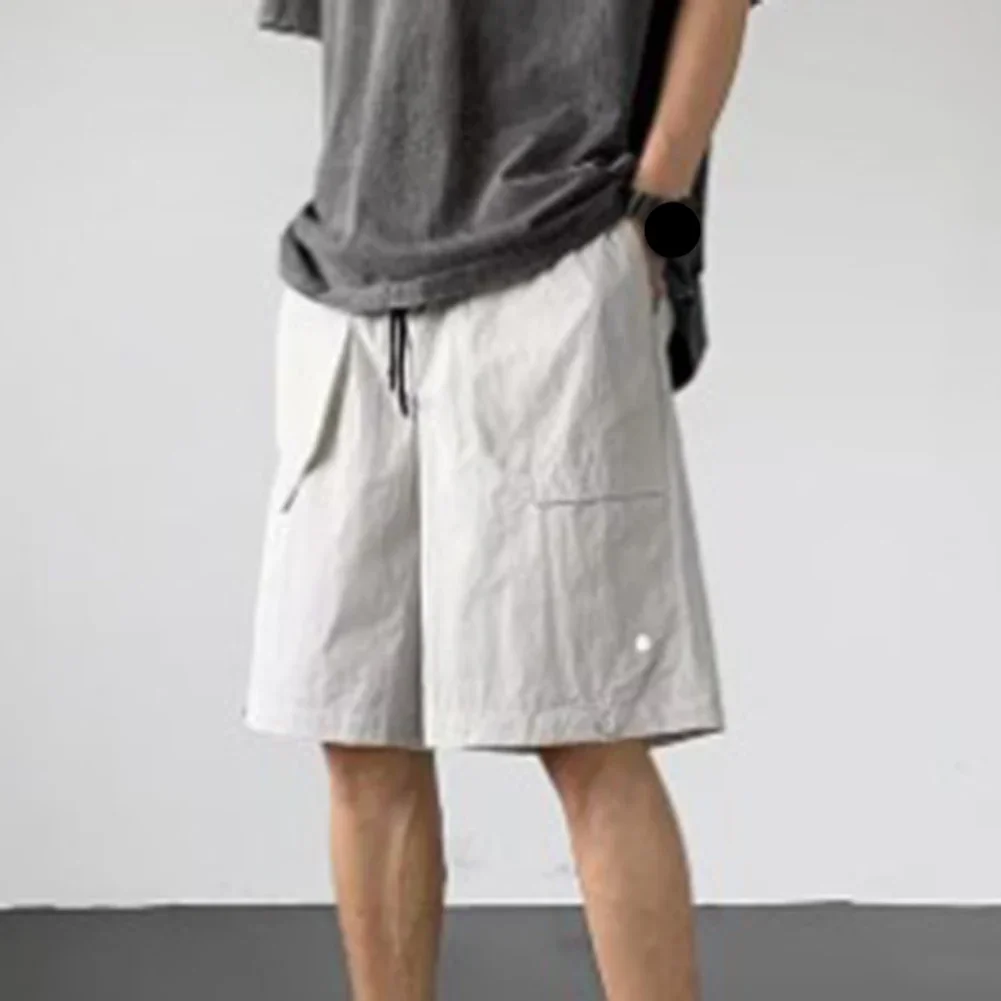 Trendy Casual Shorts Mens Ice Silk Shorts 2XL Breathable Quick Drying Shorts Quick Drying Shorts Medium Waist Slight Stretch