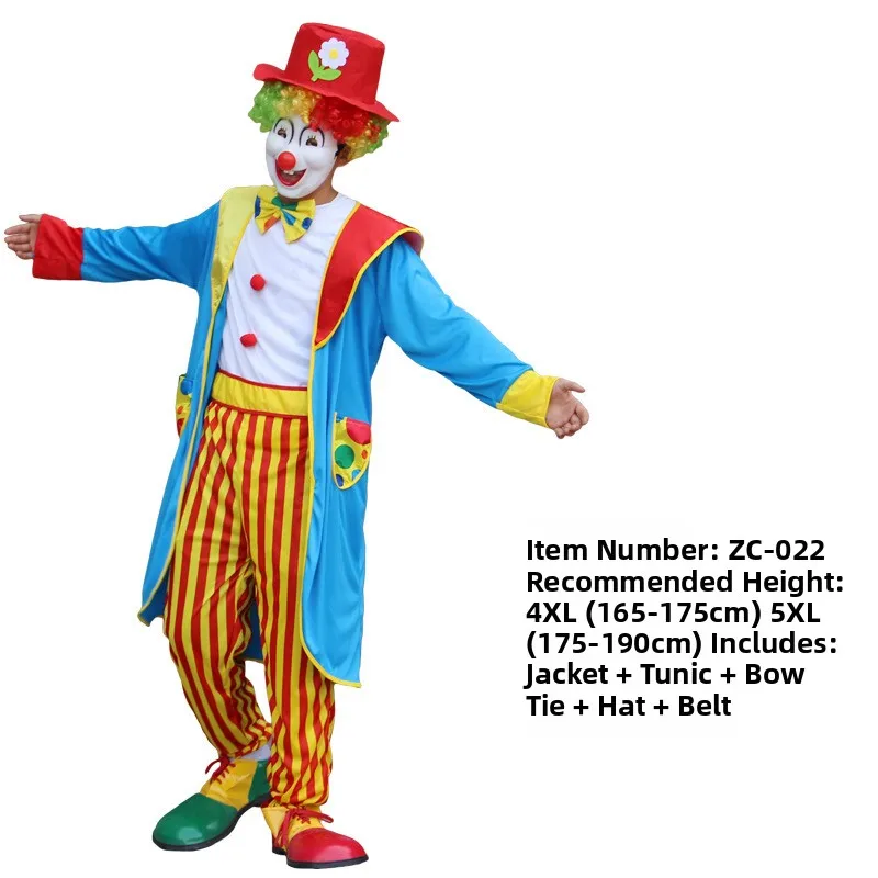Costume de Clown d'halloween pour adultes, tenue de célébration de spectacle, vêtements de divertissement pour hommes et femmes