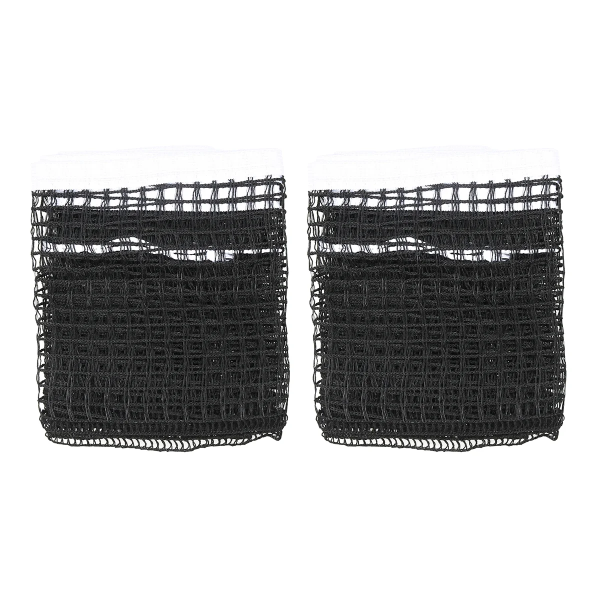 2PCS Reusable Outdoor Table Tennis Replacement Net Nylon Regulation Pong Net without Post (Black) Table Tennis Net