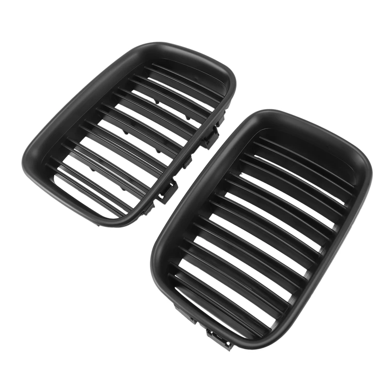 

Matte Black Dual Slat Kidney Car Front Grille For-BMW E36 92-96 Grill 51138122237, 51138122238 325Is 325I 318I 318Is