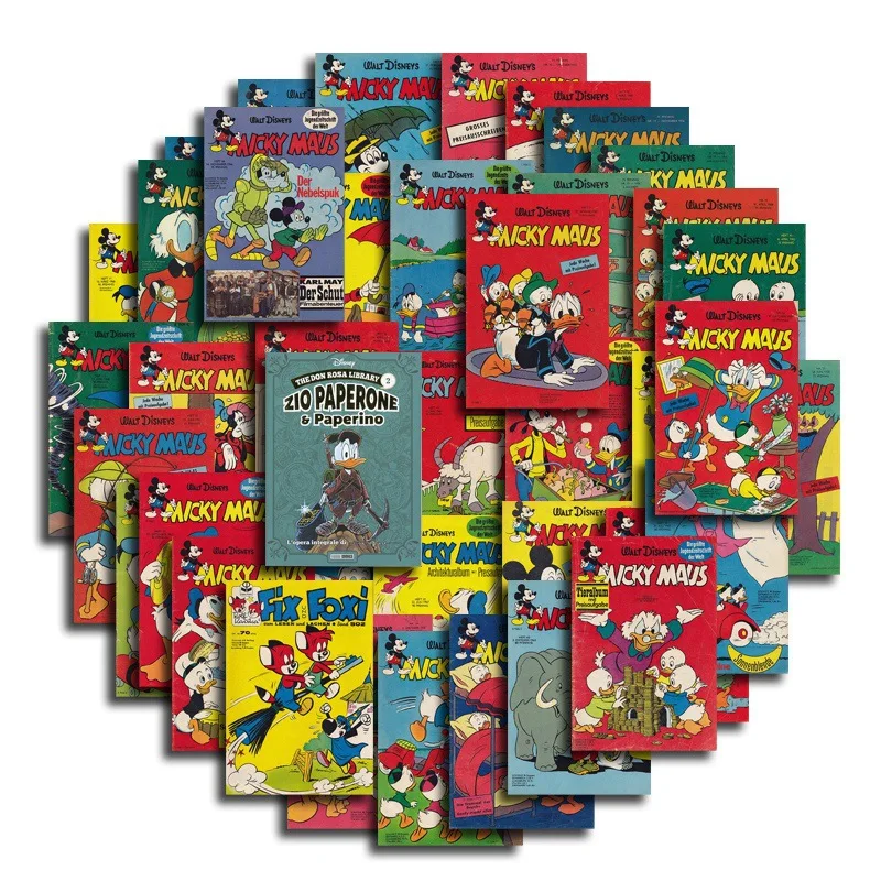 

10/30/50PCS Disney Cartoon Cute Donald Duck Retro Poster Fun Doodle Sticker DIY Water Cup Phone Case Waterproof Decal Kids Toy