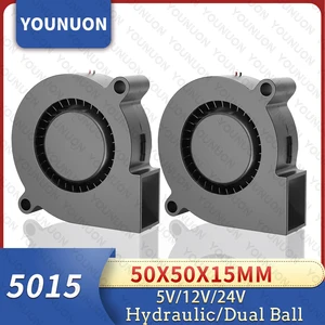 5015 5cm DC 5V 12V 24V 2Pin Bola Ganda / Bantalan Hidrolik Kipas Blower Turbin Pendingin Tanpa Sikat 50mm x 15mm Kipas Pendingin Blower 8 kipas brushless dc penjualan terbaik 12v - №