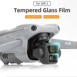 Película de vidrio templado 9H HD para lente de Dron DJI Air 3, protector antiarañazos, cubierta de cámara a prueba de explosiones, accesorios de películas