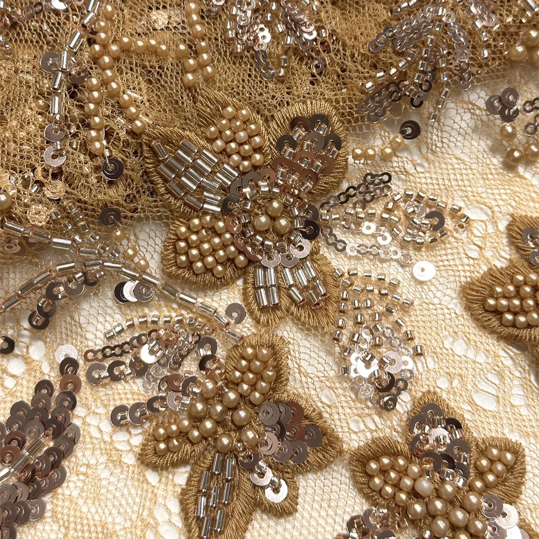 

Африканское кружевное полотно 2026 с крупными пайетками, дизайн «рыбья чешуя», французская сетка, вышитый тюль для пошива свадебных и праздничных платьев, 5 ярдов