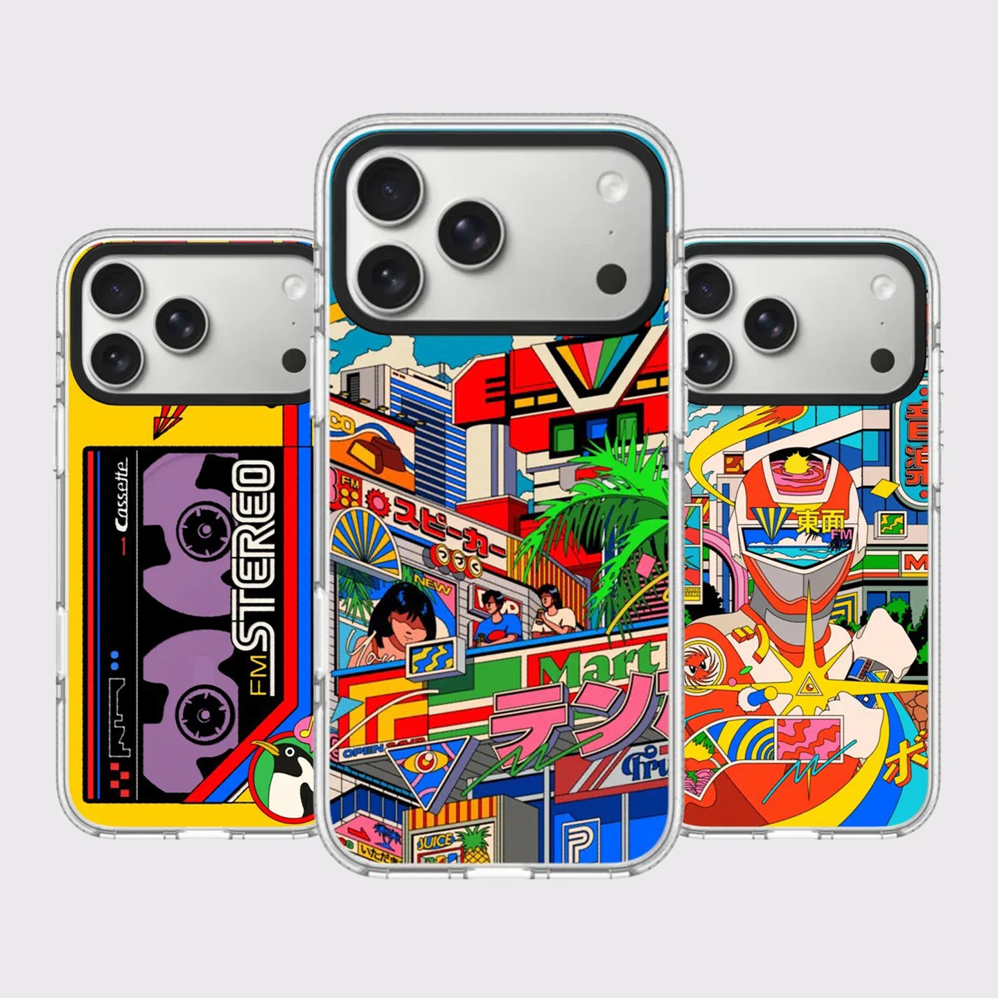 Retro Style Anime White Border Magnetic Cover for IPhone 13 14 15 16 17 Pro Max Case for IPhone Air