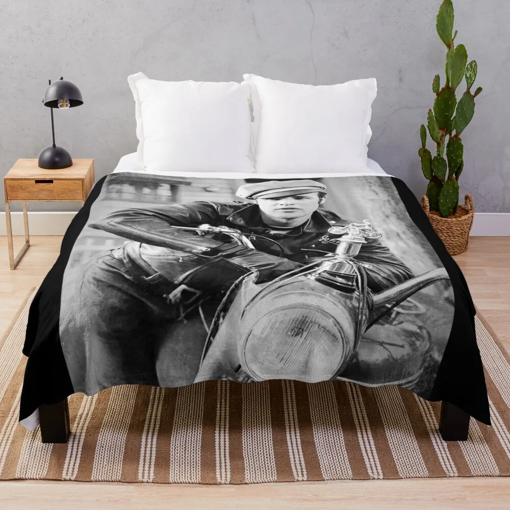 Marlon Brando - BW Vintage - D57 Throw Blanket for winter Vintage Soft Plush Plaid Blankets