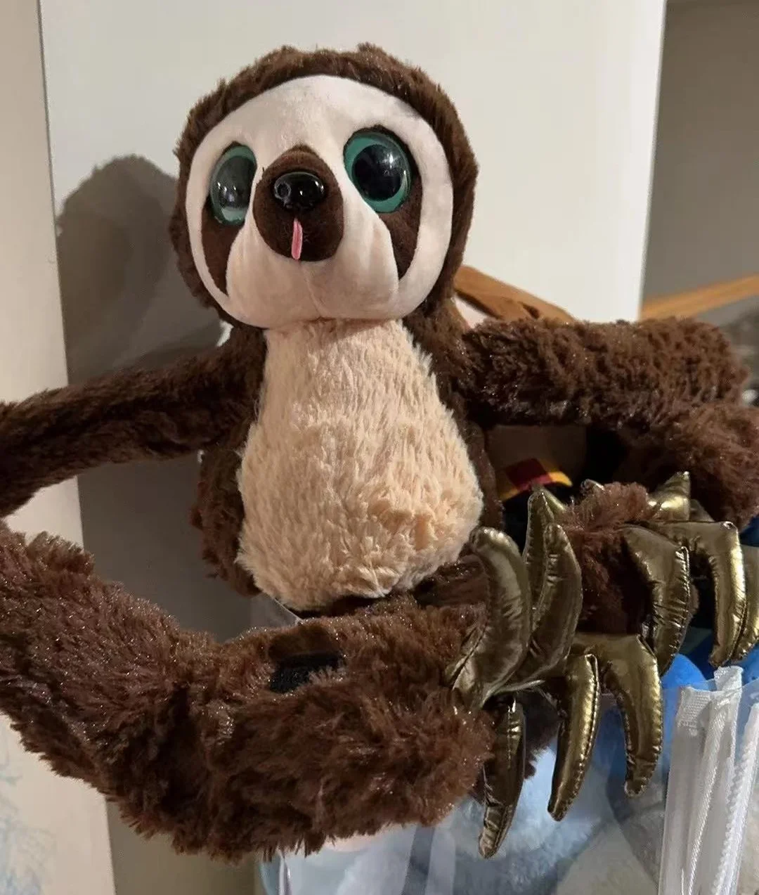 100cm Belt Sloths Long Arm Monkey Plush Doll The Croods Factory Direct Sale Toy Big Eyes Monkey Sofa Car Bed Pillow Kids Gift