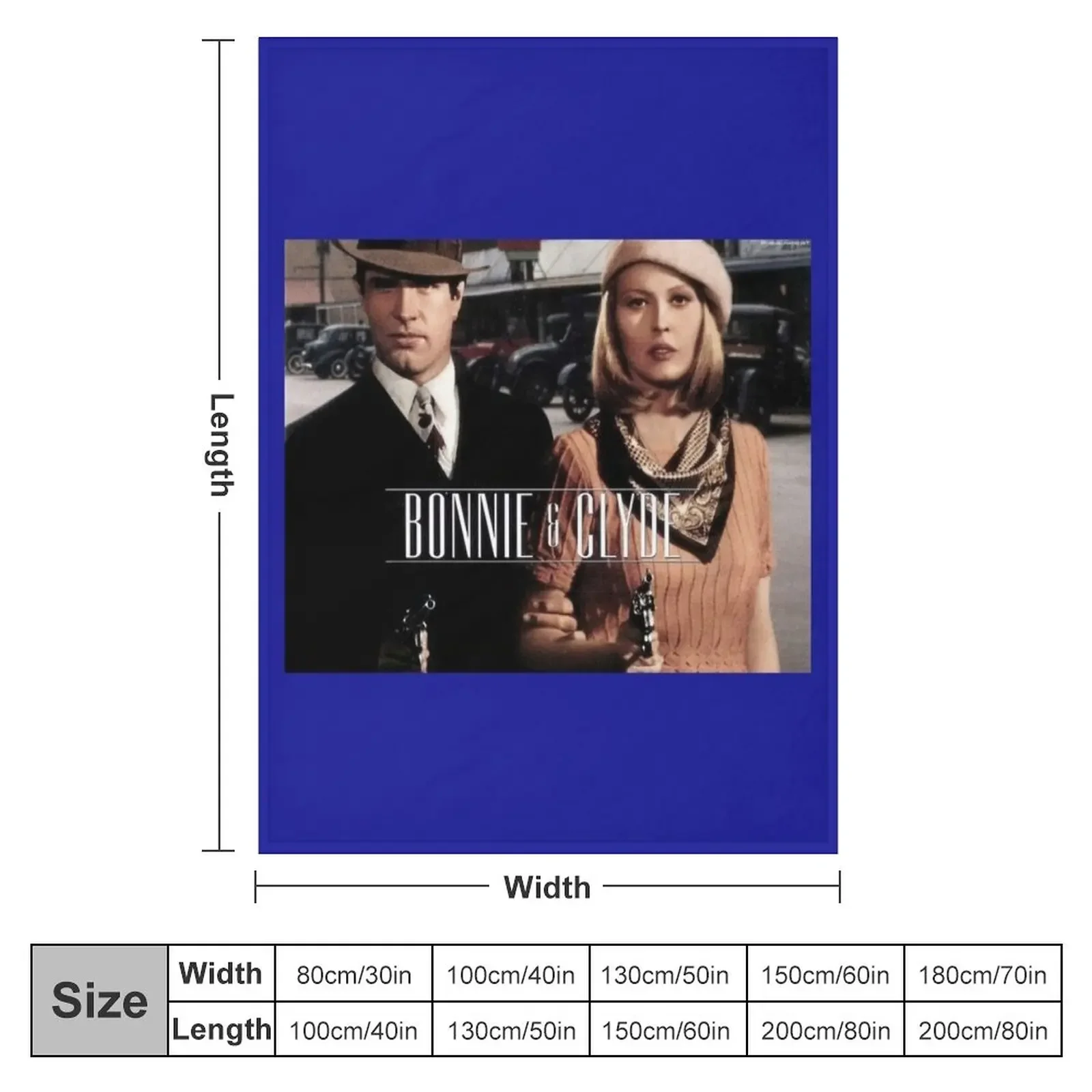 Bonnie & clyde Throw Blanket Hairys Flannel Fabric Blankets