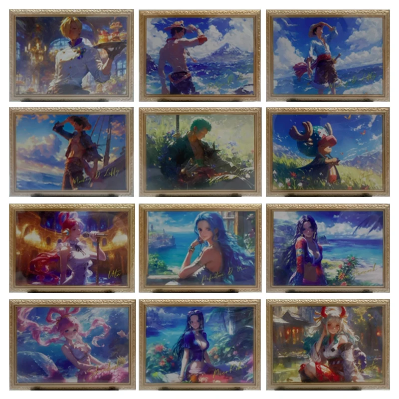 Japanese Anime Goddess Story Sanji Monkey D. Luffy Nefertari D. Vivi Collectible Cards Christmas Birthday Gift Children's Toys