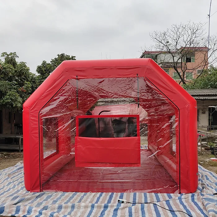 Customized factory direct sales, closed-air PVC painting tent, mobile waterproof car painting inflatable tent, closed-air painti