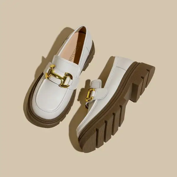 Женские Летние кожаные туфли-оксфорды с круглым носком, без шнуровки