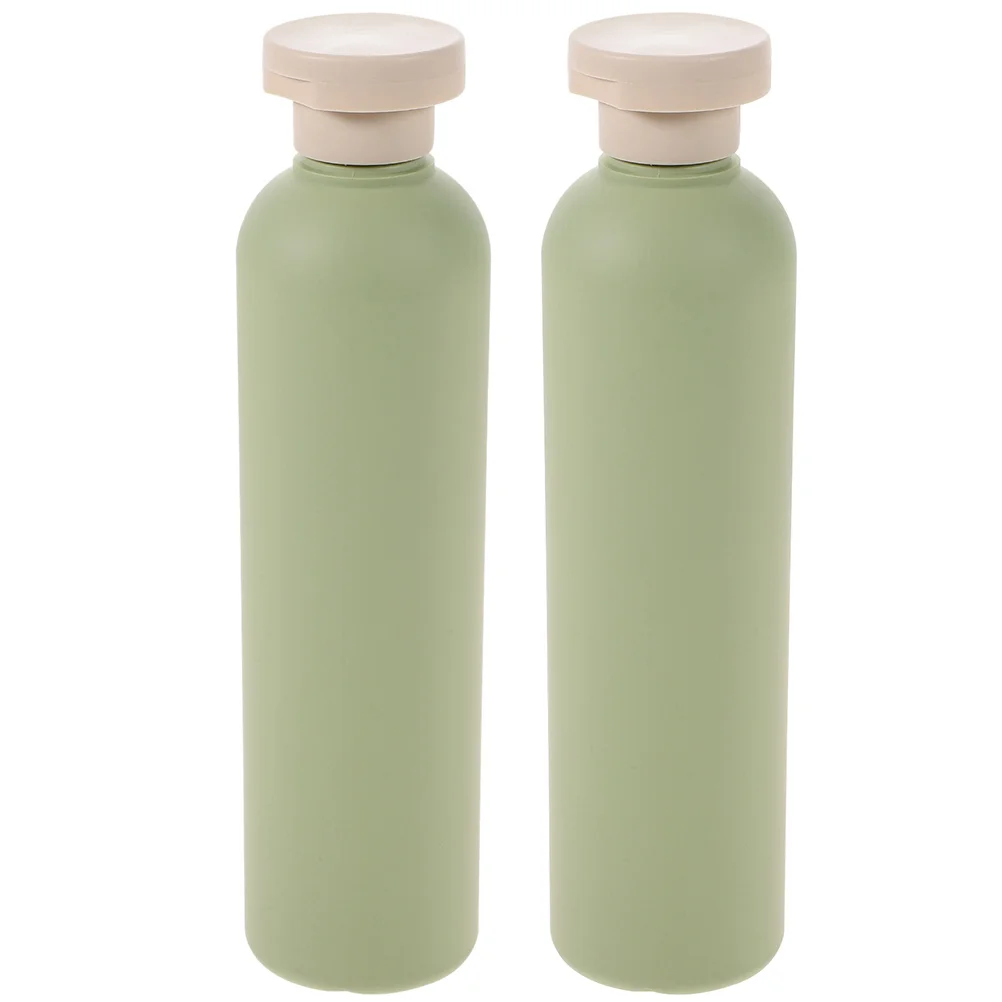 

2pcs Flip Cap Bottles 300Ml Leakproof Refillable Squeeze For Shampoo Conditioner Lotion Body Wash Lightweight Smooth