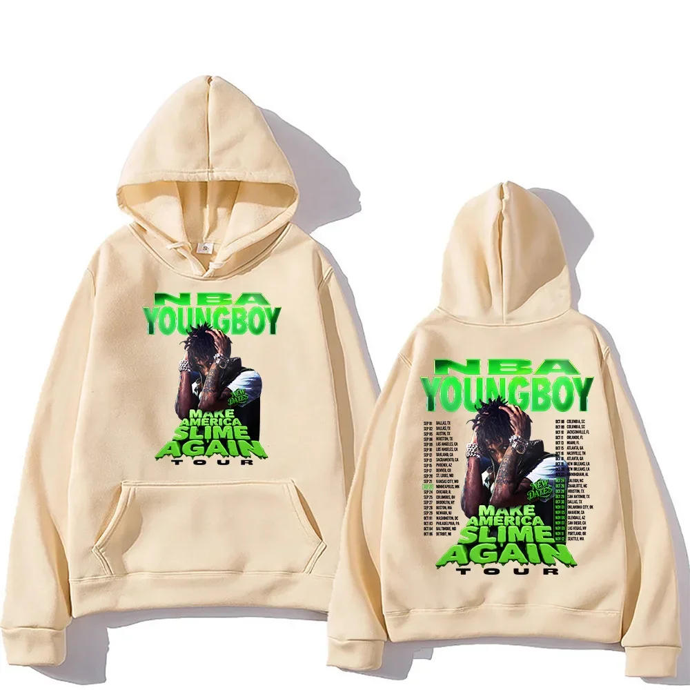 YoungBoy Never Broke Again cantante de música Hip-hop Rock hombres de talla grande Sudadera con capucha calle Harajuku tendencia Retro sudadera de manga larga Top
