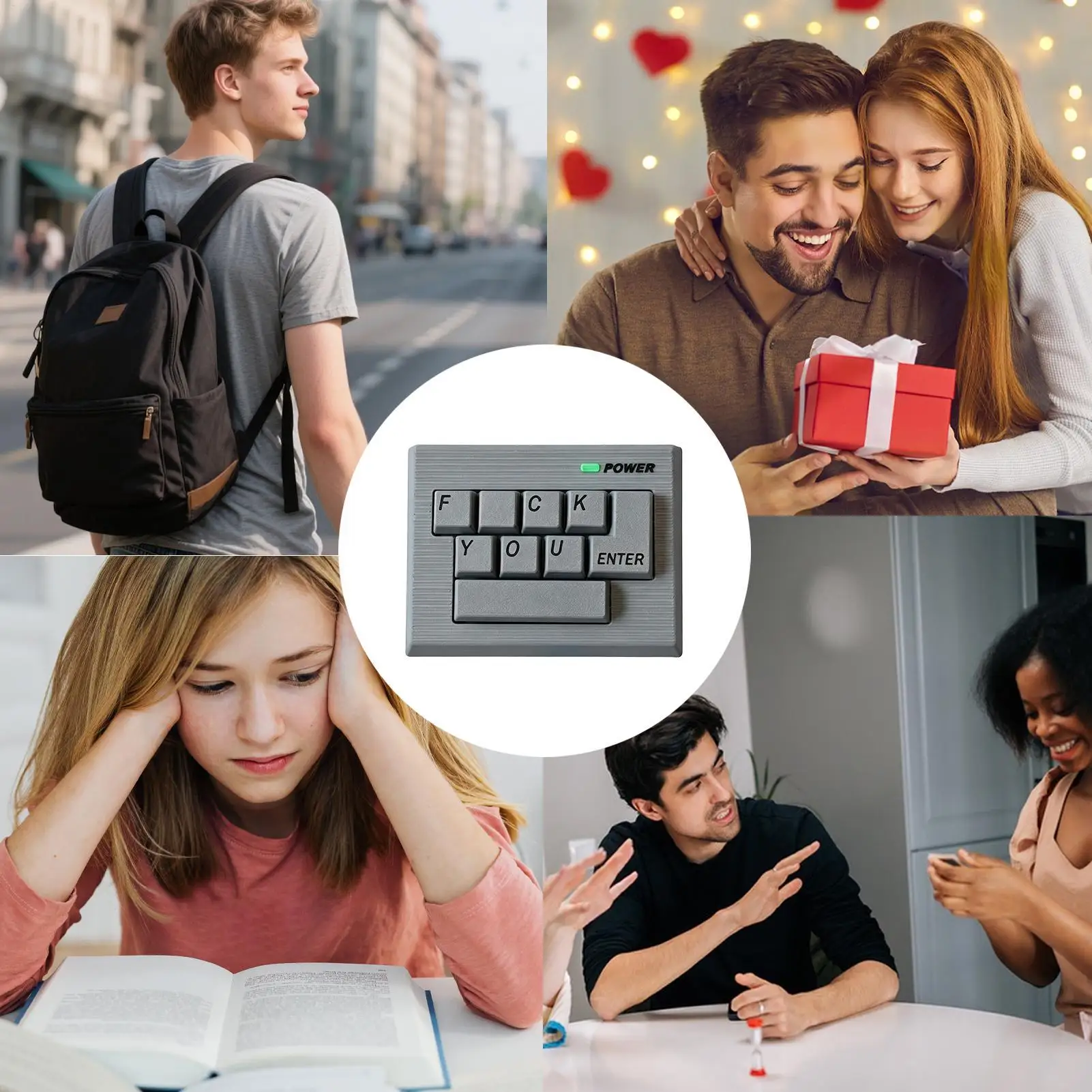 Keyboard Key Toy Finger Keyboard Keychain Fidget Clicker Toy Mechanical Keyboard Switchs Keycaps Toys For Adults