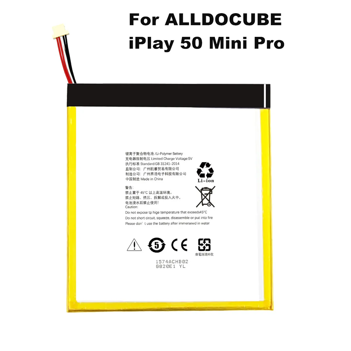 New 3.8V 5000mAh Laptop Notebook Battery For ALLDOCUBE IPlay 50 Mini Pro IPlay50 Mini Pro Tablet PC Battery
