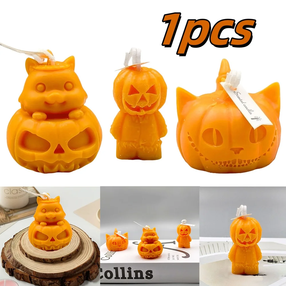 1 stücke Halloween Kürbis Skelett Kerze Manuelle Duftkerze Für Hochzeiten Festival Party Originalität Geschenk Wohnkultur Zubehör