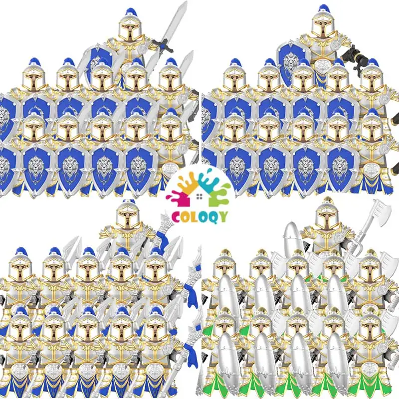

Medieval warriors elves orcs armies armored soldiers building blocks knights shields weapons building blocks toys wholesale