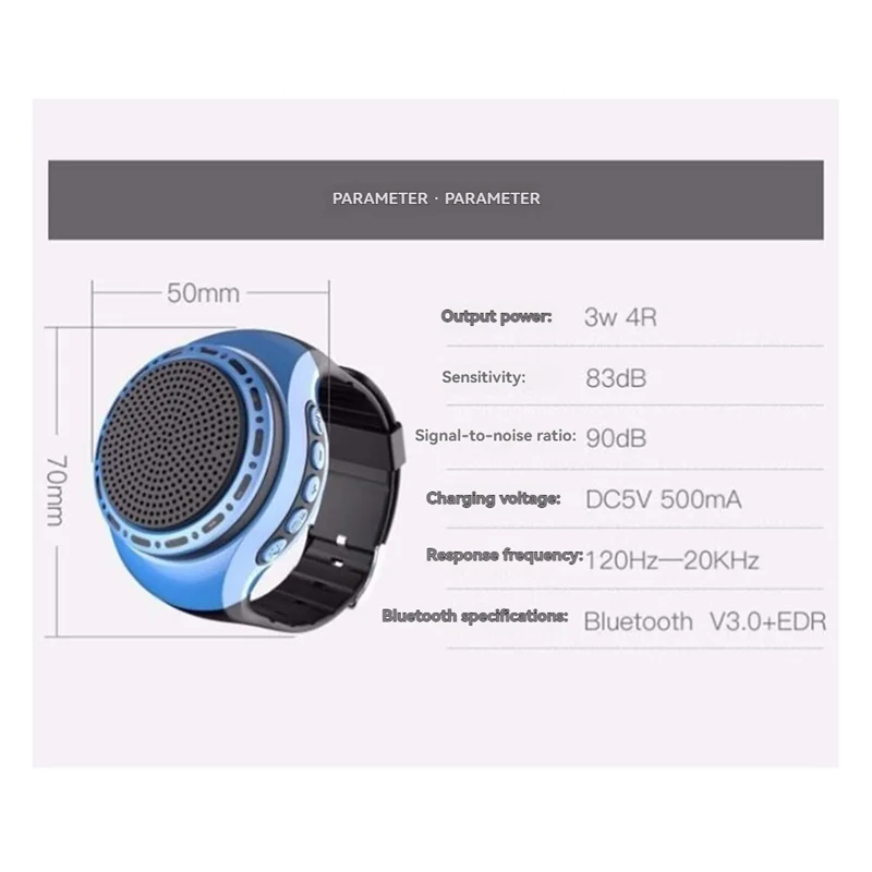 EDT-USB перезаряжаемая велосипедная аудиосистема портативные наручные часы динамик крутое освещение Bluetooth-совместимая спортивная музыка FM-радио B