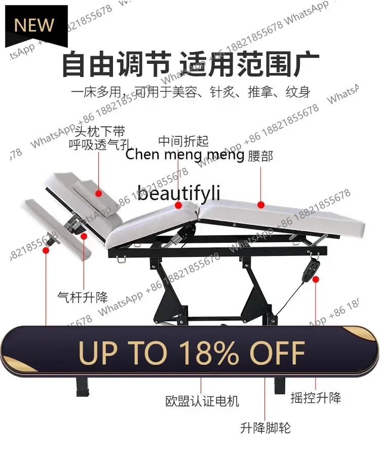 

Z189 Electric beauty bed Bone-setting physiotherapy Chiropractic rehabilitation treatment Massage operating table Lifting chair