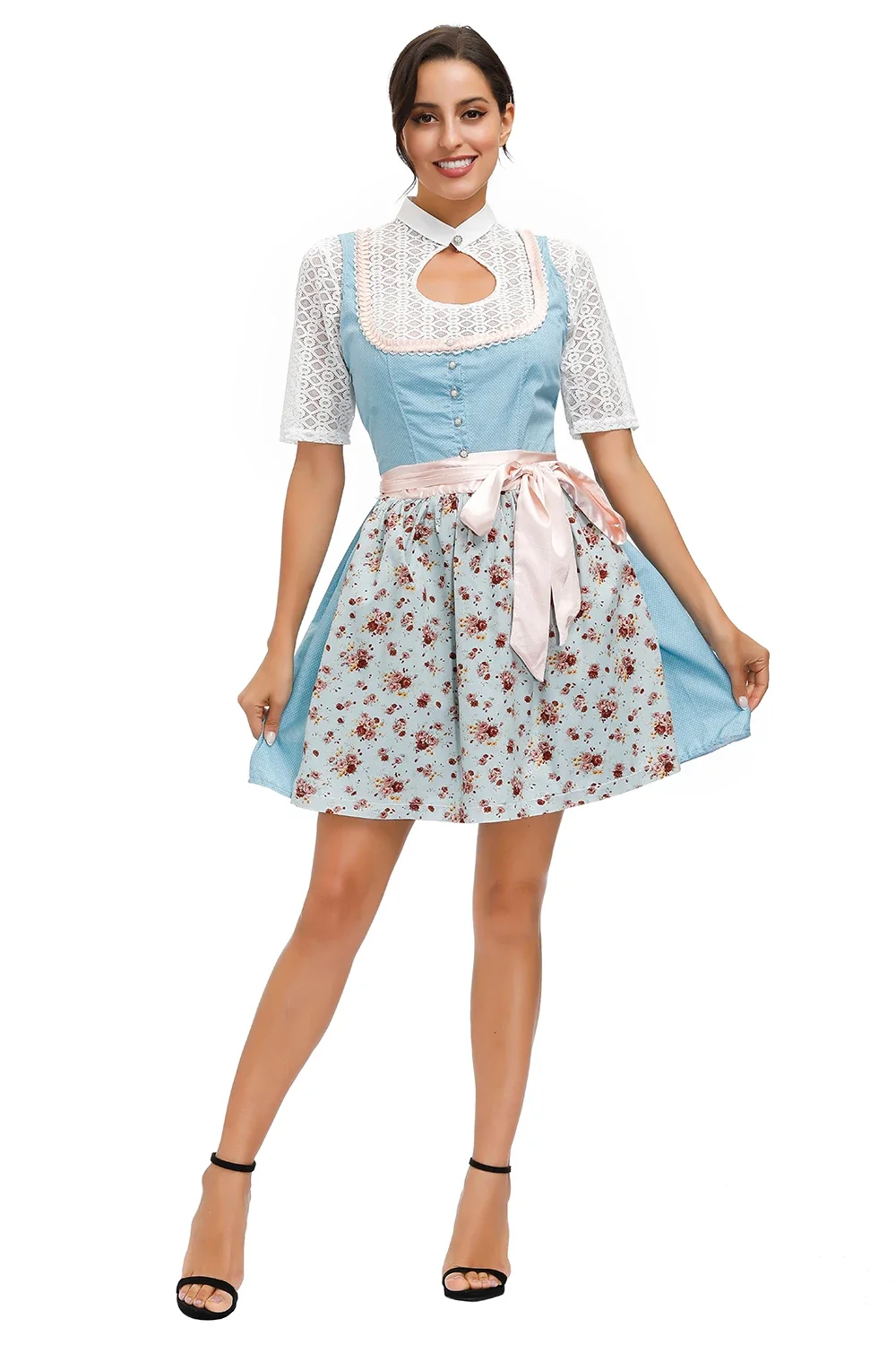 Disfraz de Oktoberfest Dirndl para mujer, traje alemán para fiesta de Halloween