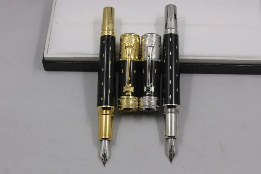 

2025 New Luxury Queen Eliza Best Metal Bigger MB Rollerball Ballpoint Fountain Pens for Writing Office Supplies Gift
