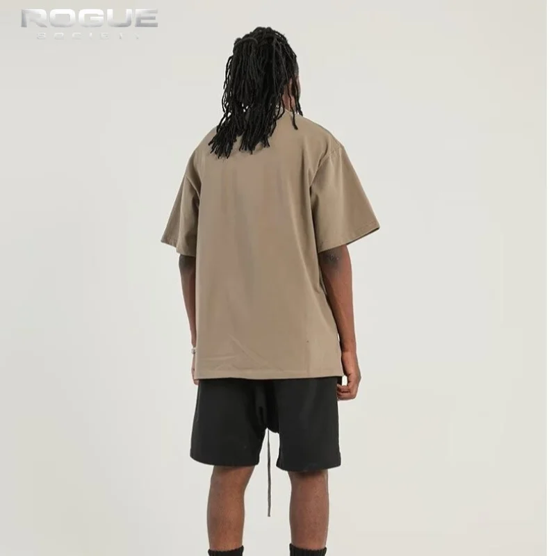 Summer American High Street Double Zipper Shorts Men Luxury Loose Harajuku Casual Streetwear Sweatpants Unisex Drawstring Waist