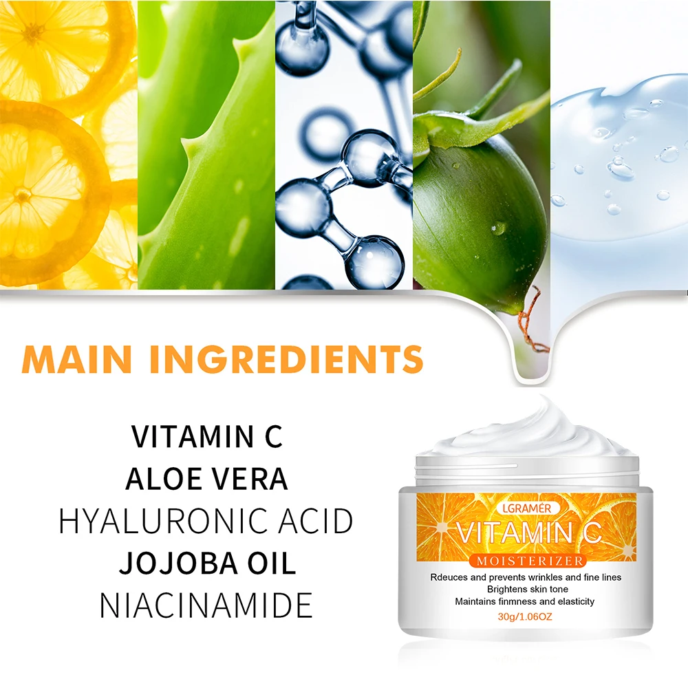 Vitamin C Face Cream Moisturizing Anti-Wrinkle Brightens The Skin Anti-aging Nourishing Cosmetics for Face Skin Care Cream