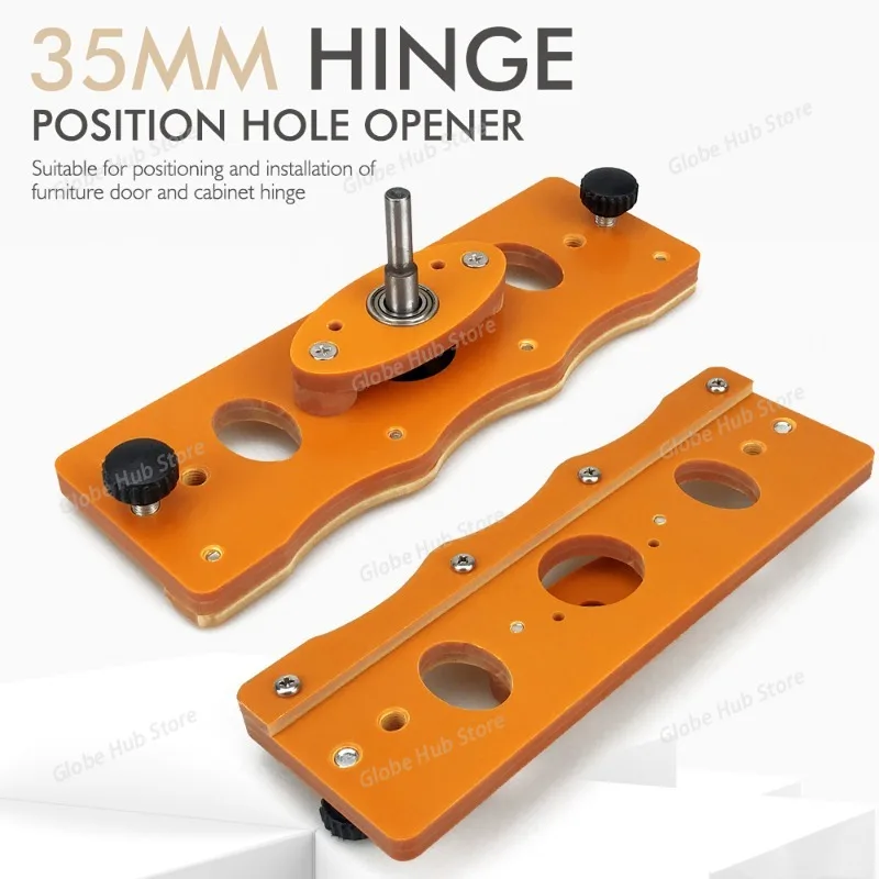 

Drilling Jig Hole Guide Concealed Drill Guide 35mm Hole Locator High Precision Woodworking Tool Positioning Quiet Drilling