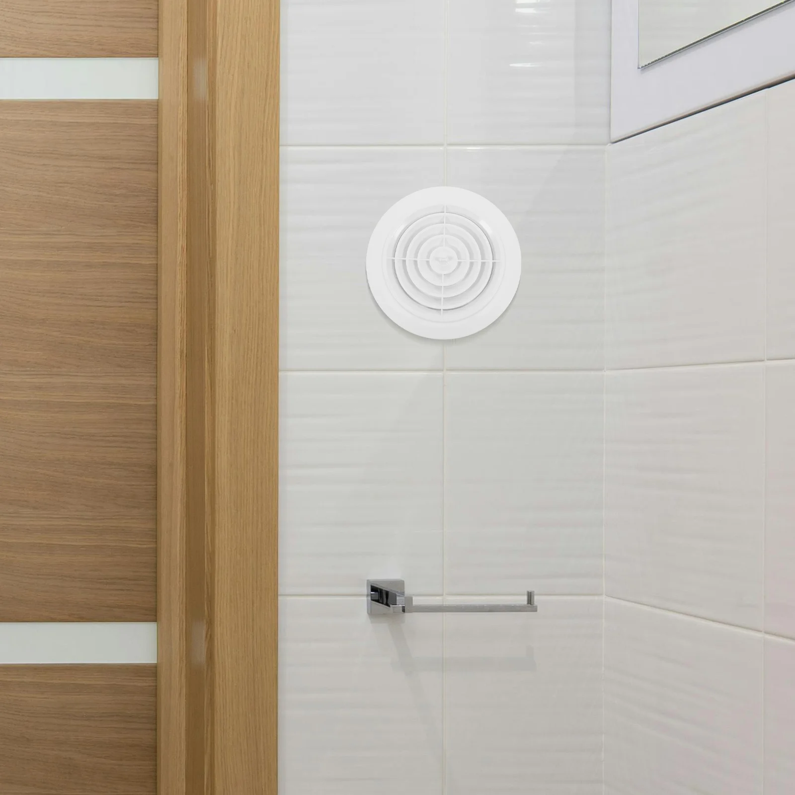 Regulowana okrągła kratka wentylacyjna ABS do montażu sufitowego, żaluzja wentylacyjna do łazienki, salonu, kuchni, wentylacji domu.