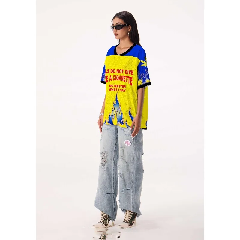 

Новая спортивная футболка с коротким рукавом 2026 года, футболка с V-образным вырезом, модная быстросохнущая футболка с 3D-принтом