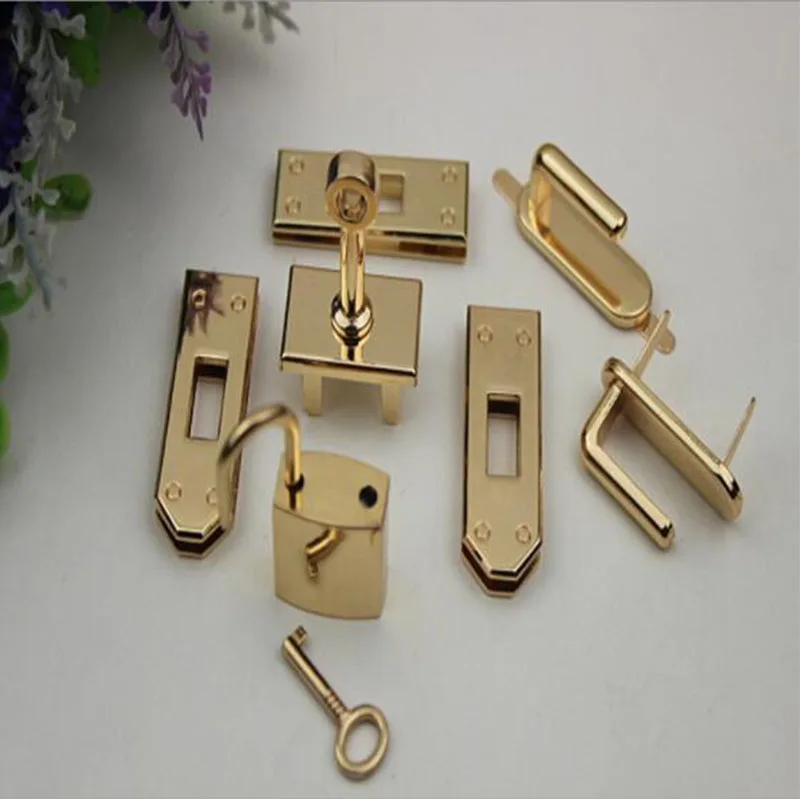 4 color Luggage hardware accessories Case bag accessories women's handbag Lock button horse bags lock catch bag hardware lock