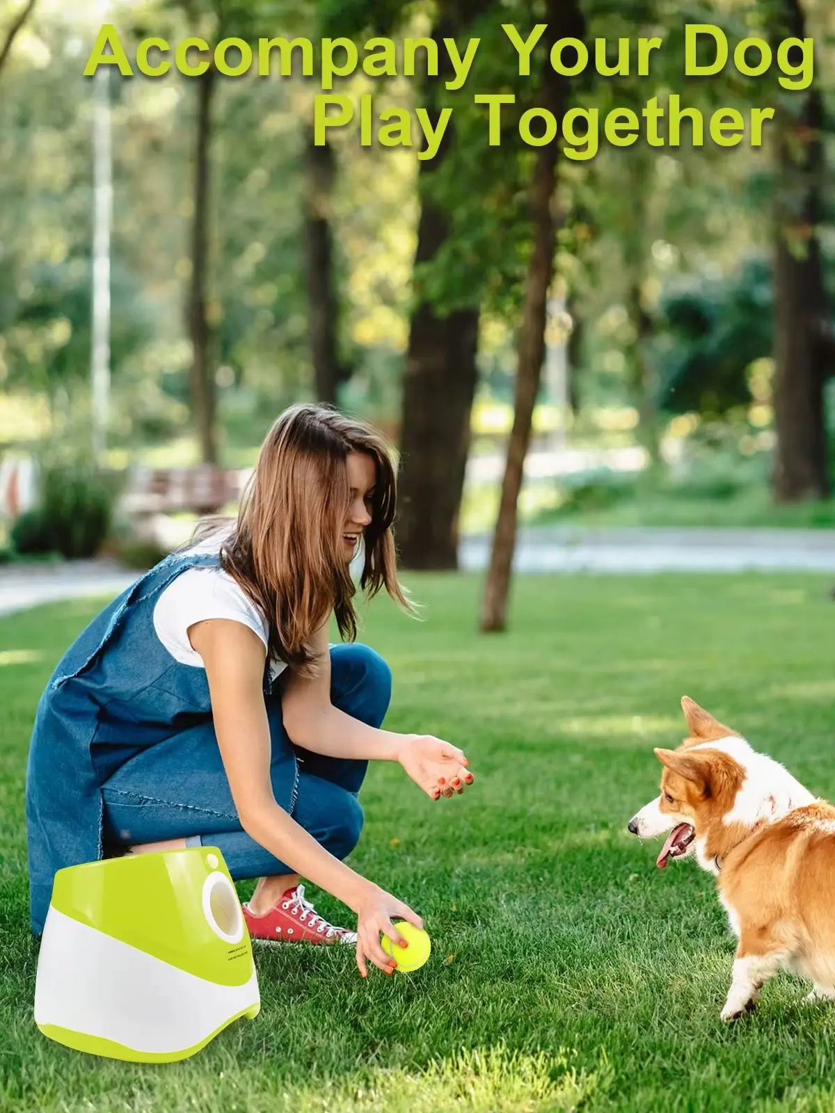 Interactieve Automatische Hondenbalwerper, Hondenbal Gooimachine, Intelligentie Trainingsspeelgoed voor Kleine & Middelgrote Honden - afbeelding 2