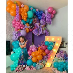 Disney Encanto Mirabel Theme globos de cumpleaños para niños, Kit de arco de guirnalda, decoración de fiesta de 32 