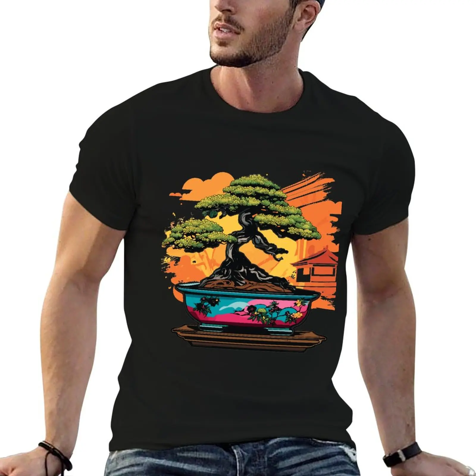 Japanese Bonsai Tree T-Shirt man t shirts for men man t shirt summer funny t shirts dark humor T-shirt