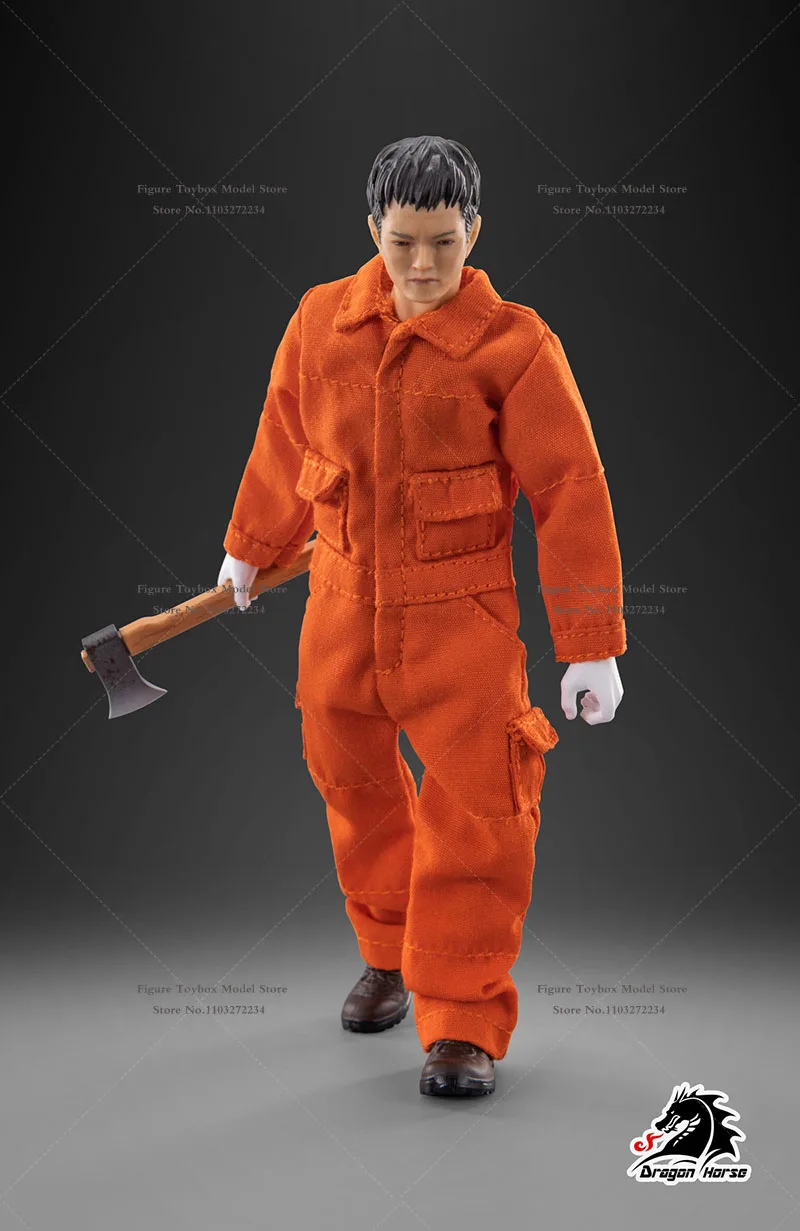 DRAGON HORSE DH-S003 1/12  SCP D-level Staff SCP-181 Movable Orange Lucky Man Action Figure Delicate Mini 6" Full Set Soldier