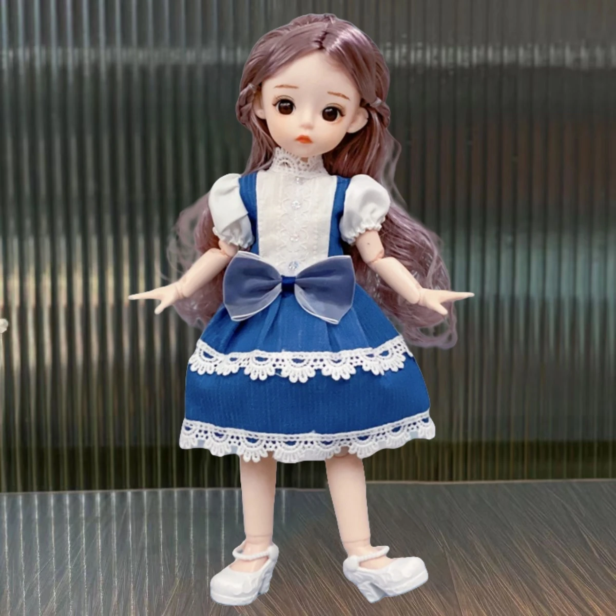 女の子のための長い髪の人形,かわいいドレス,プリンセスのおもちゃ,クリスマスプレゼント,誕生日のサプライズ,1/6 bjd,30cm