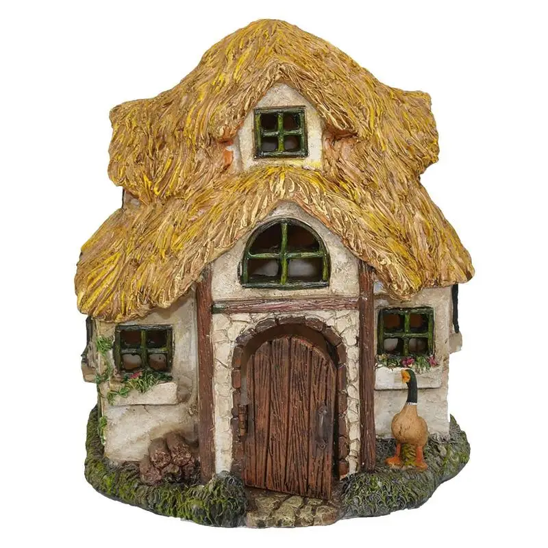 Fairy Garden House Wooden Miniature Fairy Door Decoration For Yard Tabletop Ornaments Art Sculpture For Kids Teens For Kids Room