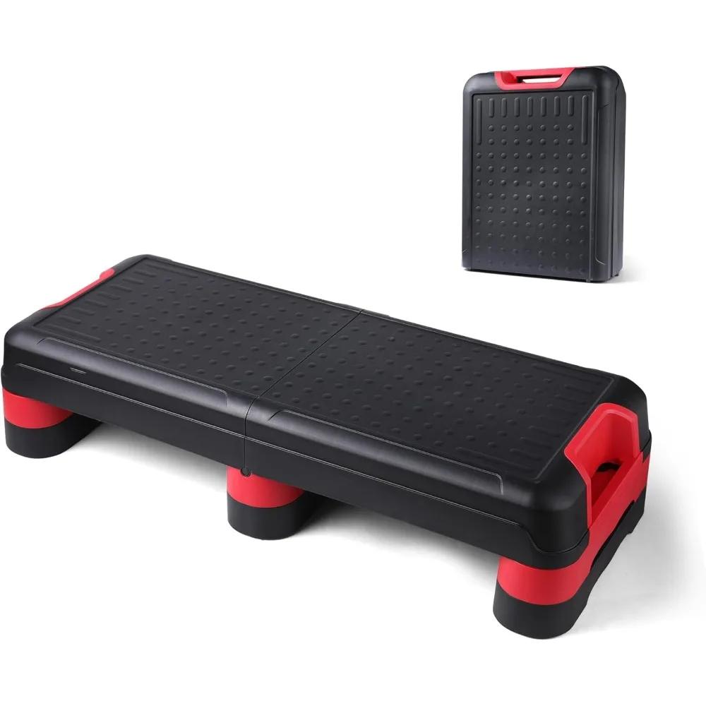 Plate-forme pliante pour exercices aérobiques, pour l'entraînement à domicile, Stepper d'entraînement configurable à 3 hauteurs, pour le bureau, l'intérieur et la maison, 33.5