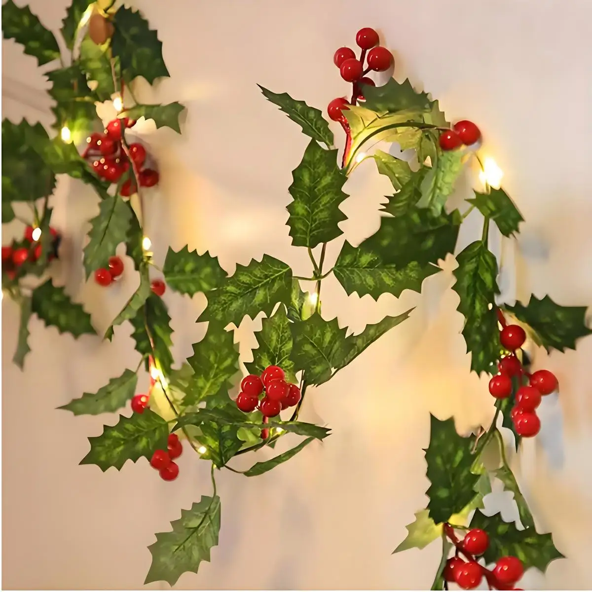 Simulated Rattan Led String Lights, DIY Garland String Lights Christmas Decoration Rattan Berries (Battery Powered) Party Atmosphere Decoration