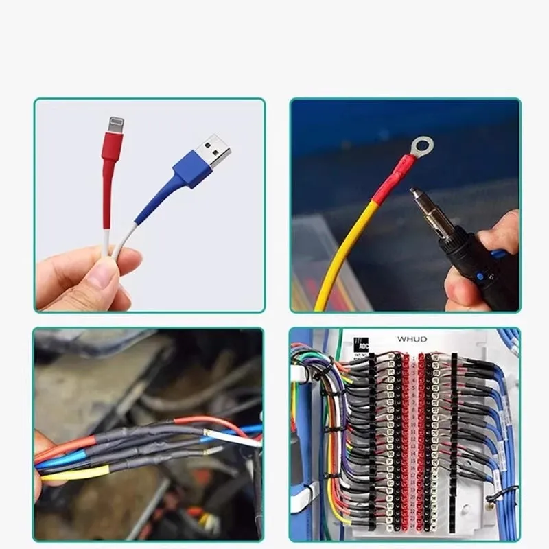 2:1 Heat Shrink Tube127/328/530pcs Shrinking Assorted Polyolefin Insulation Sleeving Wire Cable Sleeve Wrap