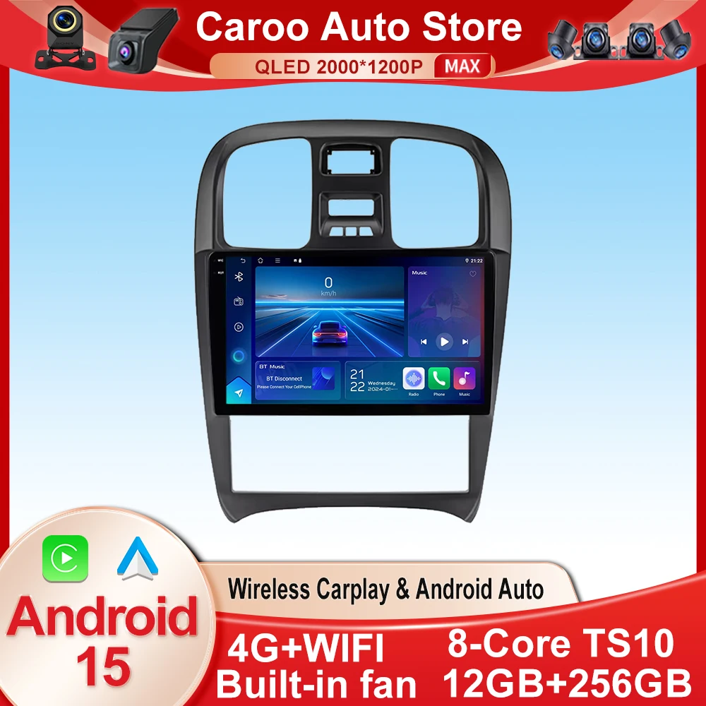 Android15 4G+WIFI For Hyundai Sonata 2003-2009 Car Radio Multimedia Video Player dvd Carplay GPS Autoraido QLED Stereo No 2Din