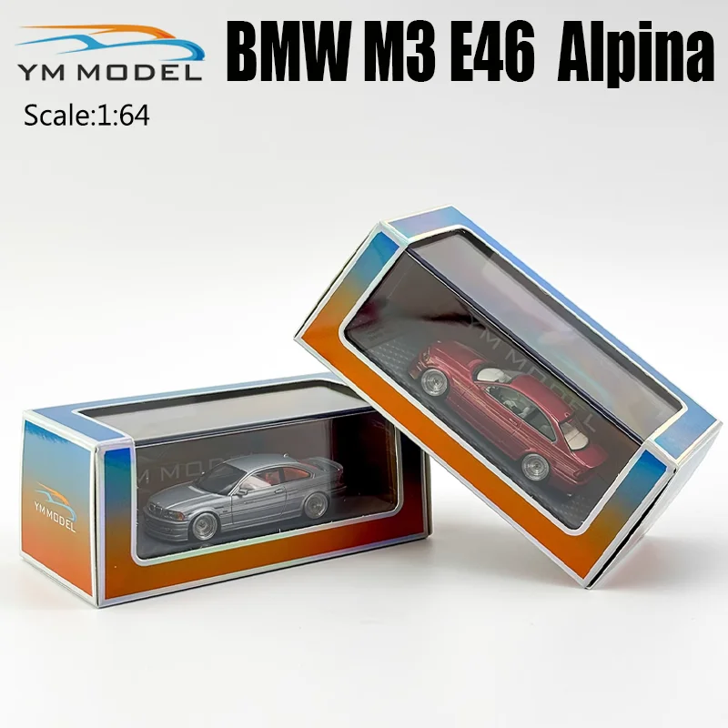 YM 모델 1/64 BMW M3 MK4 E46 개조 B3 알피나 합금 장난감, 자동차 다이캐스트 금속 모델 선물