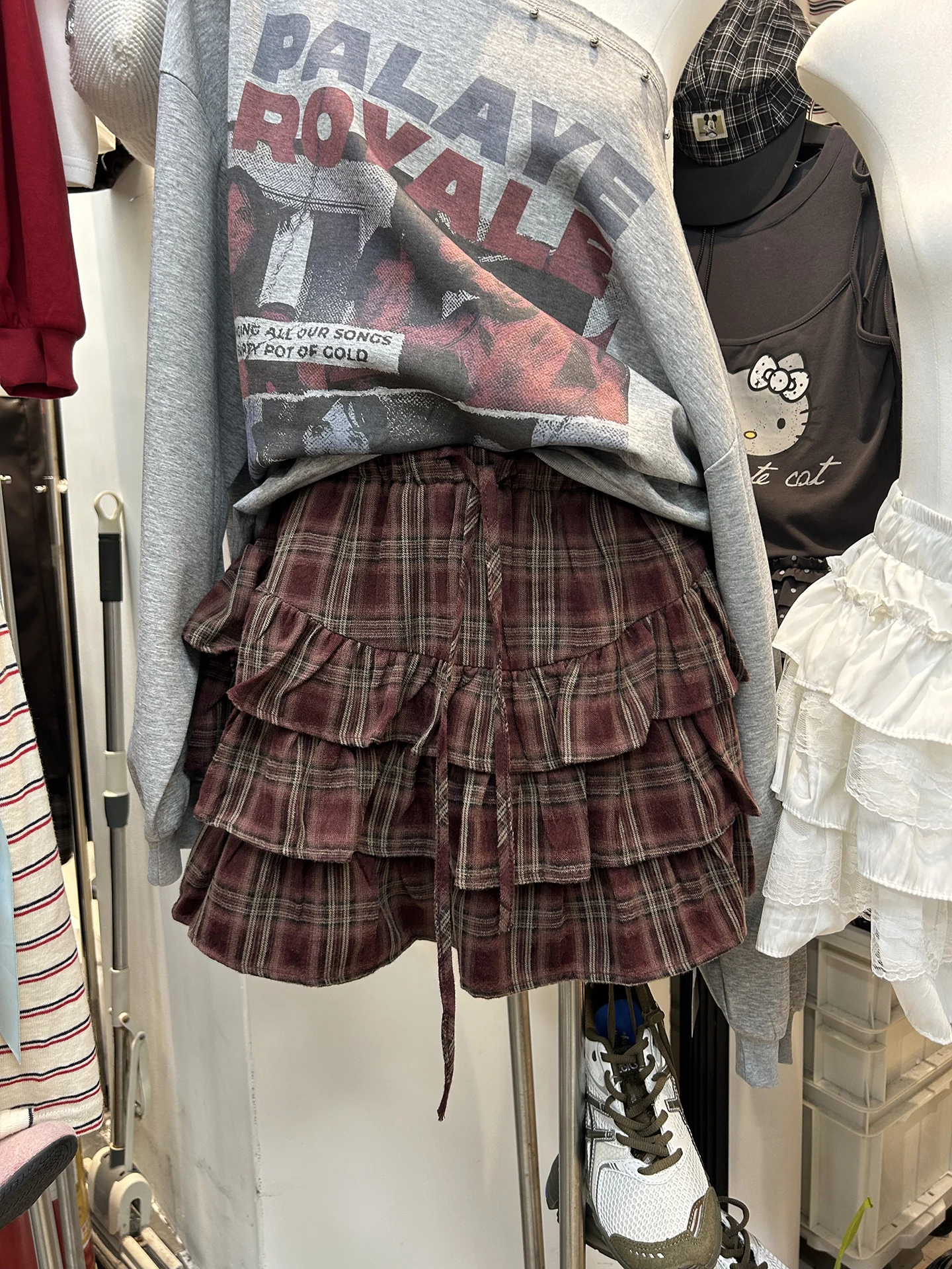 

Женская укороченная юбка-трапеция Sweet Sle с высокой талией, в клетку, для коррекции фигуры, с защитой от просвечивания, маленьких размеров, для повседневной носки