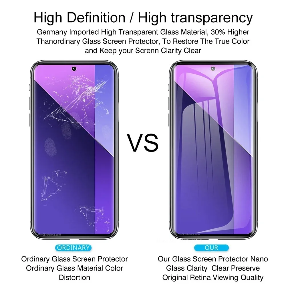 2Pcs Readmi Note13proplus 5G Clear Protective Glass for Xiaomi Redmi Note 13 Pro Plus 5G 2023 Full Glue Curved Screen Protector