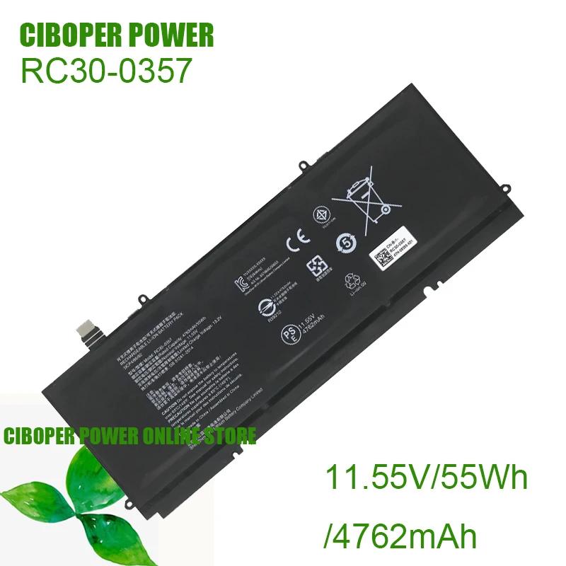 CP Laptop Battery RZ09-0357 RC30-0357 For Razer Book 13 RZ09-0357MJQ3-R3J1 MGM2-R3G1 Series Notebook 11.55V/55Wh /4762mAh
